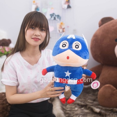 Gấu bông Shin Captain America