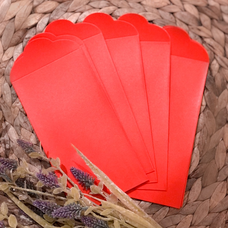 Set 2-5-10 Bao Lì Xì Đỏ Trơn Chuyên Viết Chữ Thư Pháp
