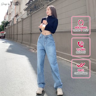 Quần jean ống suông Nữ lưng cao TiQi Jeans B2-158