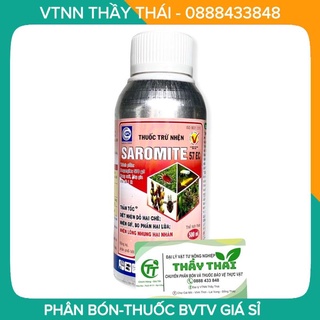 Saromite 57EC 500ml thuốc trừ nhện đỏ, nhện gié, nhện lông nhung, bọ phấn cho sầu riêng, cam