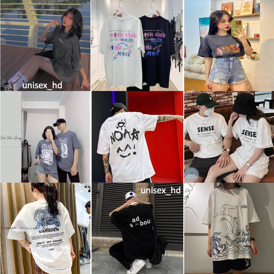 Áo Thun Unisex 26 Mẫu Hot Trend 2022, Cổ Tròn Chất Liệu Cotton Thoáng Mát Dễ Phối Đồ Cho Nam Nữ