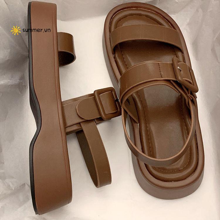 Giày Sandal Đế Dày Phong Cách Hàn Quốc Thời Trang Mùa Hè 2022
