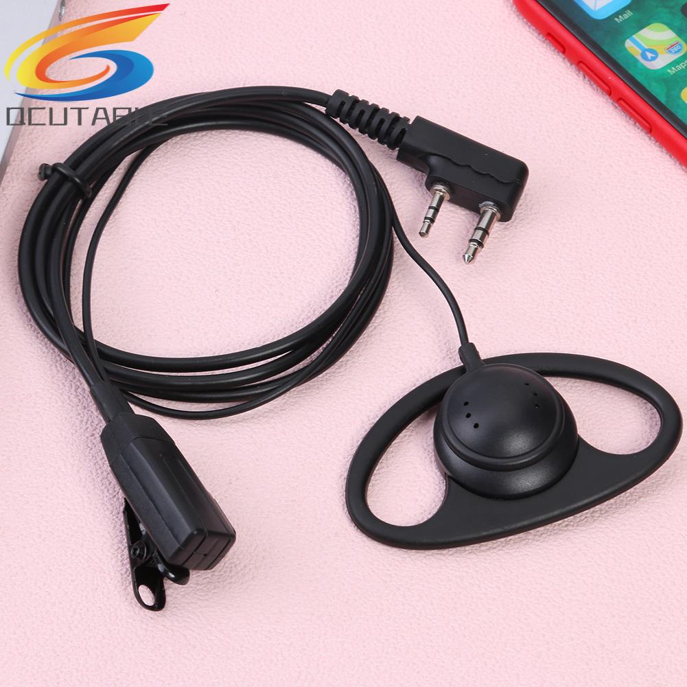 Tai Nghe 2 Pin Chữ D Có Mic PTT Chuyên Nghiệp Cho Bộ Đàm Baofeng Kenwood