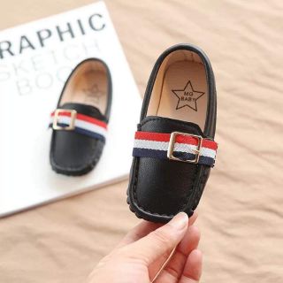 Giày lười đen cho bé - hàng order ko sẵn