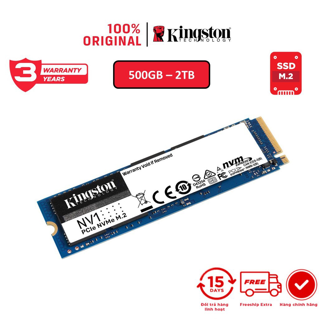 Ổ cứng SSD Kingston NV1 NVMe PCIe M.2 tốc độ 2100/1700MB/s SNVS