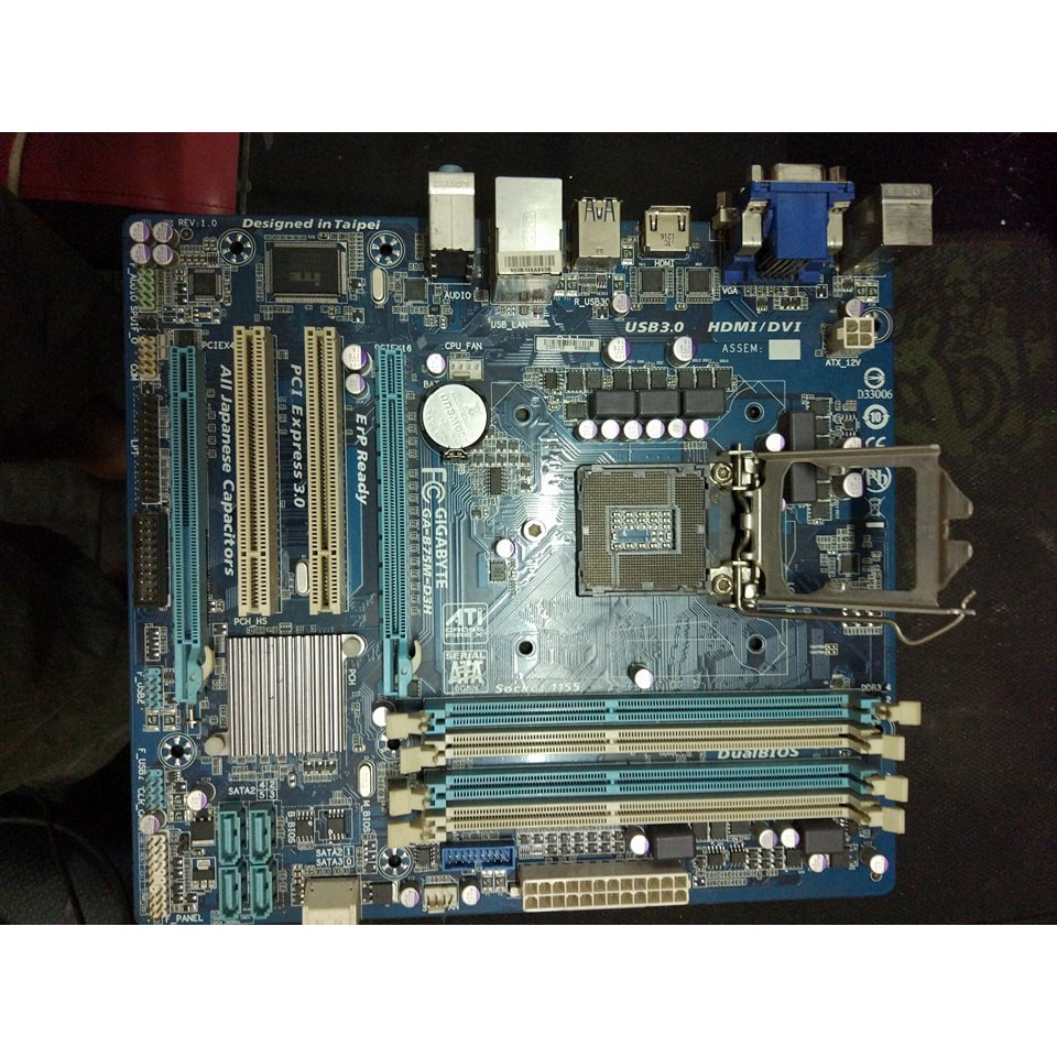 Main 4 khe ram, Giga B75M-D3H, B75-D3V có 4 khe ram, nâng cấp PUBG | BigBuy360 - bigbuy360.vn