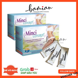 Trà giảm cân minci concept detox giảm mỡ dáng đẹp eo thon hộp 30 gói
