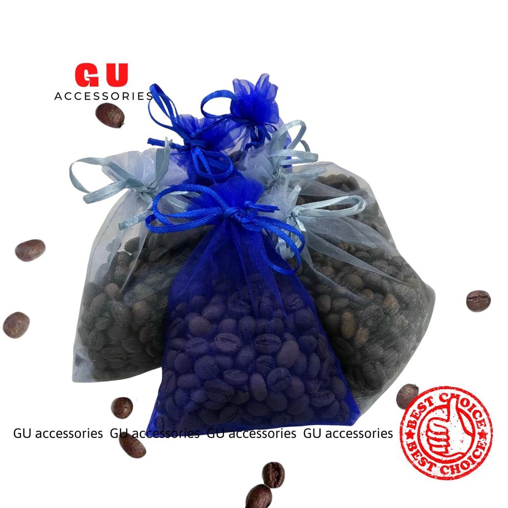 Túi thơm cà phê treo xe ô tô tủ quần áo cốp xe máy dạng hạt rang nguyên chất hương thơm tự nhiên khử mùi hiệu quả GU