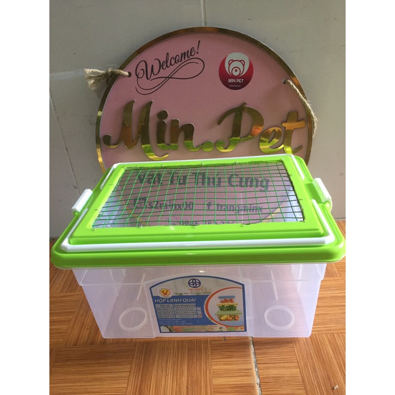 hộp nhựa nắp lưới size ( 33.25.17) cho hamster tách đẻ