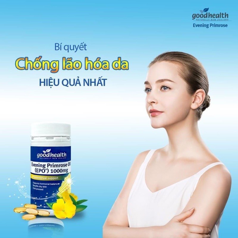 [Tem Chính Hãng] Tinh Dầu Hoa Anh Thảo Goodhealth Evening Primrose Oil 1000mg Hộp 70 Viên | Thế Giới Skin Care