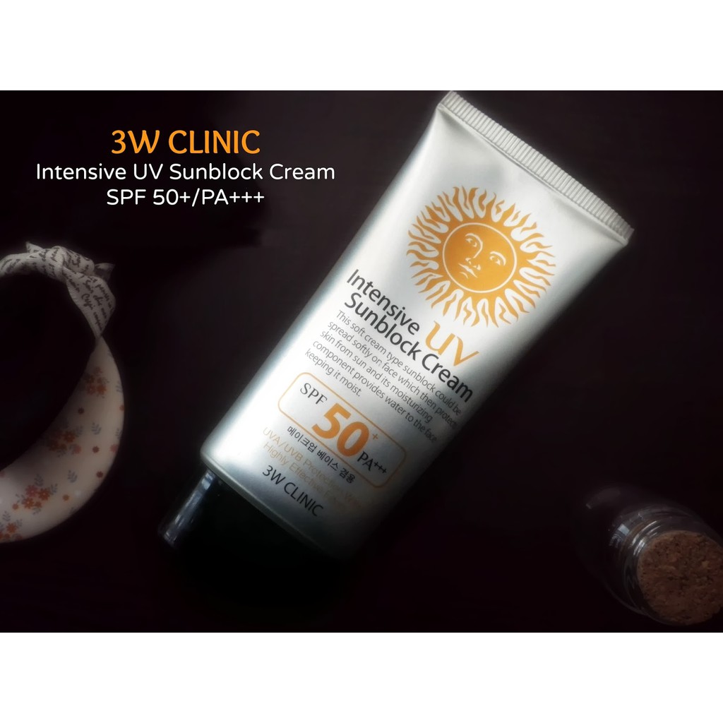 Kem chống nắng 3W Clinic Intensive UV Sunblock Cream SPF 50 Pa+++