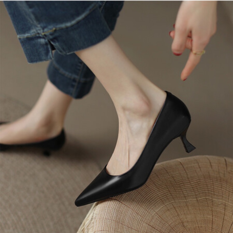 Giày Cao Gót 5cm Mũi Nhọn Thời Trang Nữ Tính