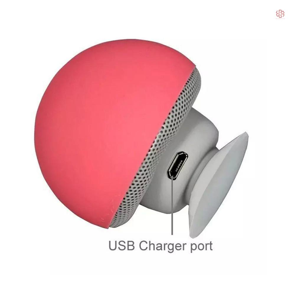 Loa Bluetooth Không Dây Âm Thanh Siêu Trầm Có Mic Và Đế Hút Chân Không Hình Nấm Cho Điện Thoại / Đệm