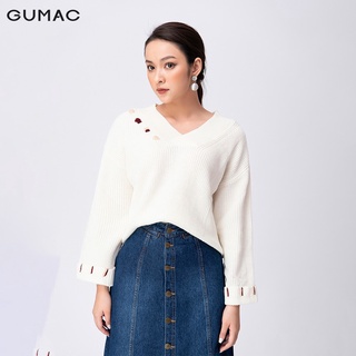 Chân váy jean đính nút GUMAC VJA11236