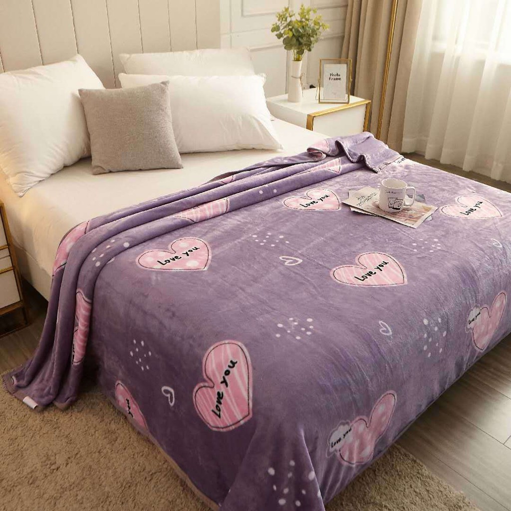 Bốn tấm chăn dày ga trải giường một mảnh san hô lông cừu phủ flannel nhỏ bé điều hòa không khí khănrt