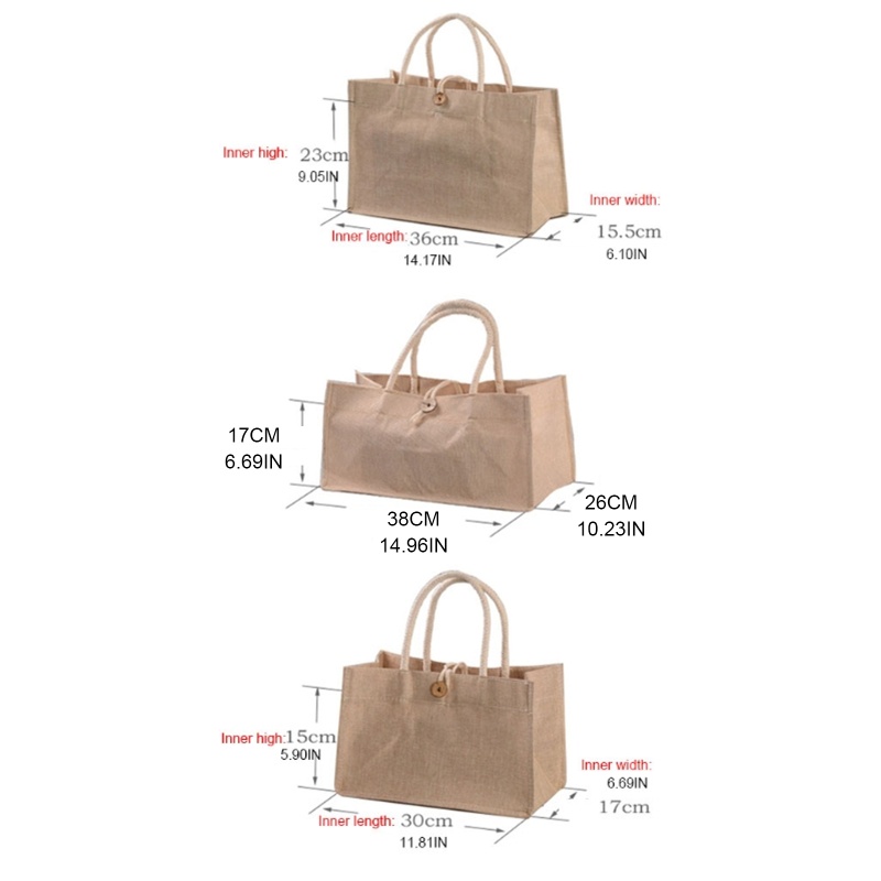 Túi Xách Tay Bằng Vải Bố Dùng Đi Mua Sắm / Đi Biển Có Tay Cầm