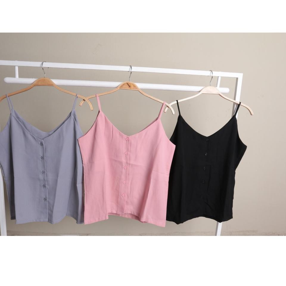 Hàng có sẵn..... Áo Tank Top cao cấp phối nút cơ bản Hàn Quốc VNY