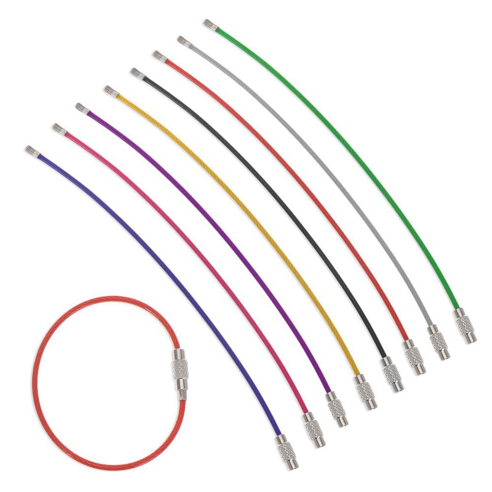 Set 5 Dụng Cụ Giữ Chìa Khóa / Dây Cáp EDC Nhiều Màu Sắc Tiện Dụng Giá Đỡ