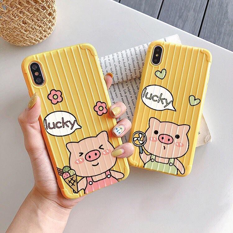 [ IPHONE ] Ốp Lưng Sọc Nổi Heo Lucky - S009 | BigBuy360 - bigbuy360.vn
