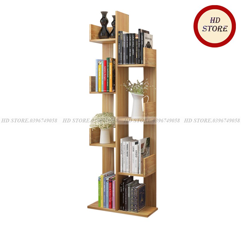 Kệ Sách Gỗ Nghệ Thuật Hình Cây. Kệ Sách Xương Rồng 8 Ngăn Lắp Ghép Siêu Đẹp