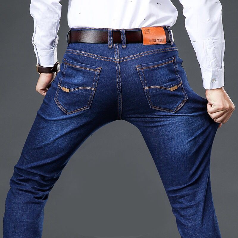 Quần Jeans Dài Ống Đứng Co Giãn Thời Trang Cho Nam