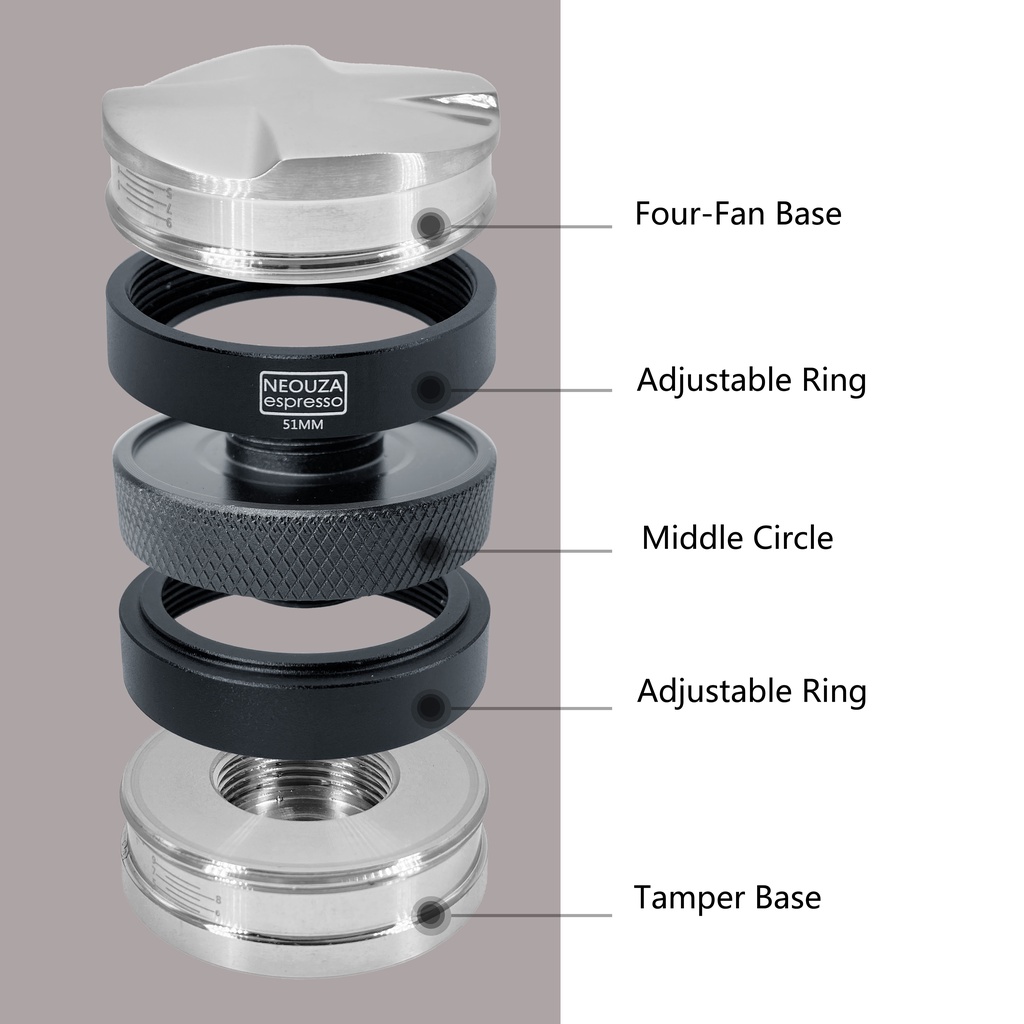 Dụng cụ dàn đều máy pha cà phê NEOUZA 51mm 53mm 58mm Delonghi Breville Gemilai Petrus Bear Staresso SP300