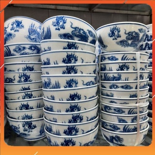 Bát cơm thờ cúng vẽ rồng phượng Bát Tràng