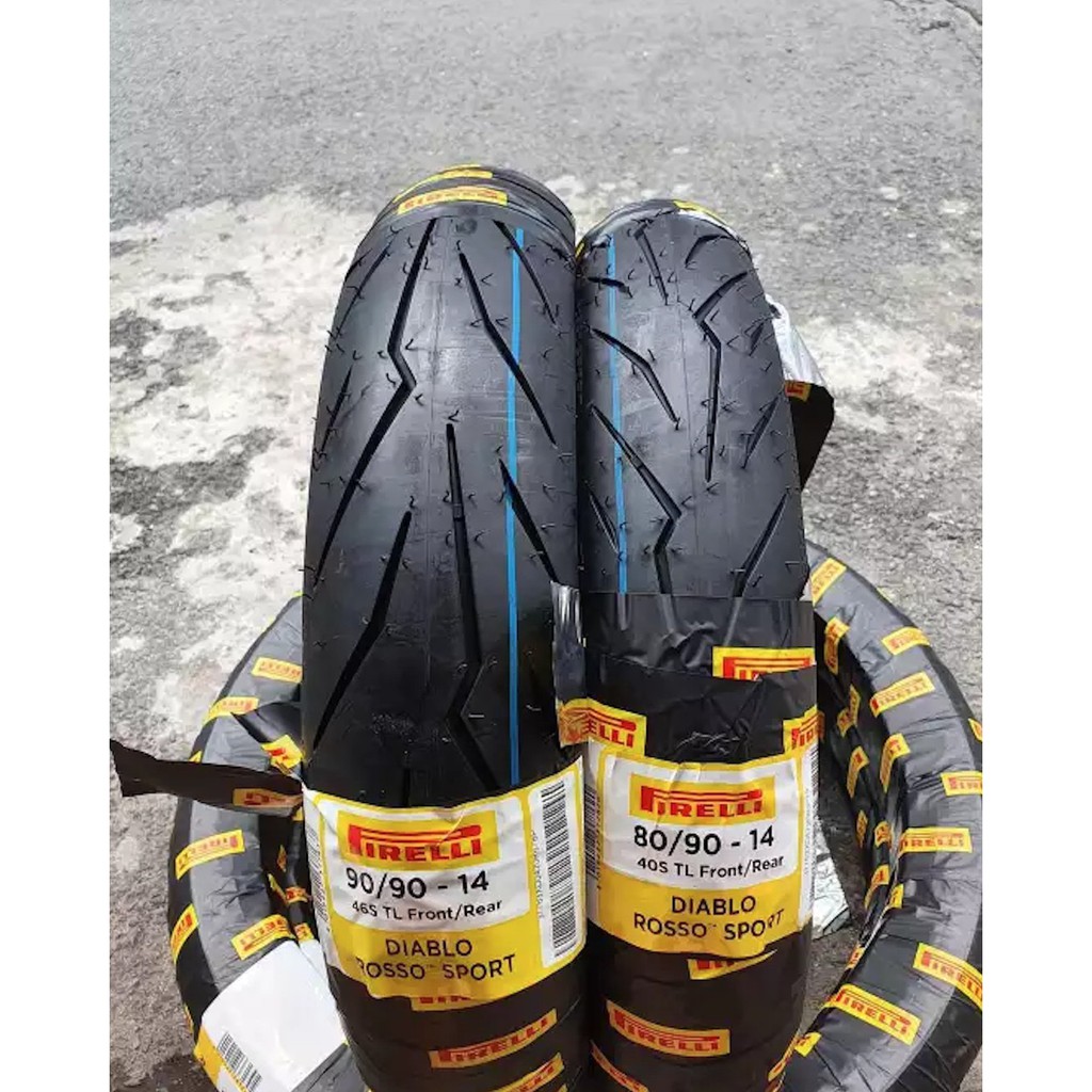 Cặp vỏ Pirelli Rosso Sport size 14 cho Vario Click đời 2015-2017, 125cc đời 2018 - nay