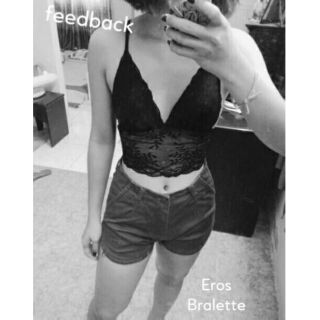 Áo lót croptop bralette đen