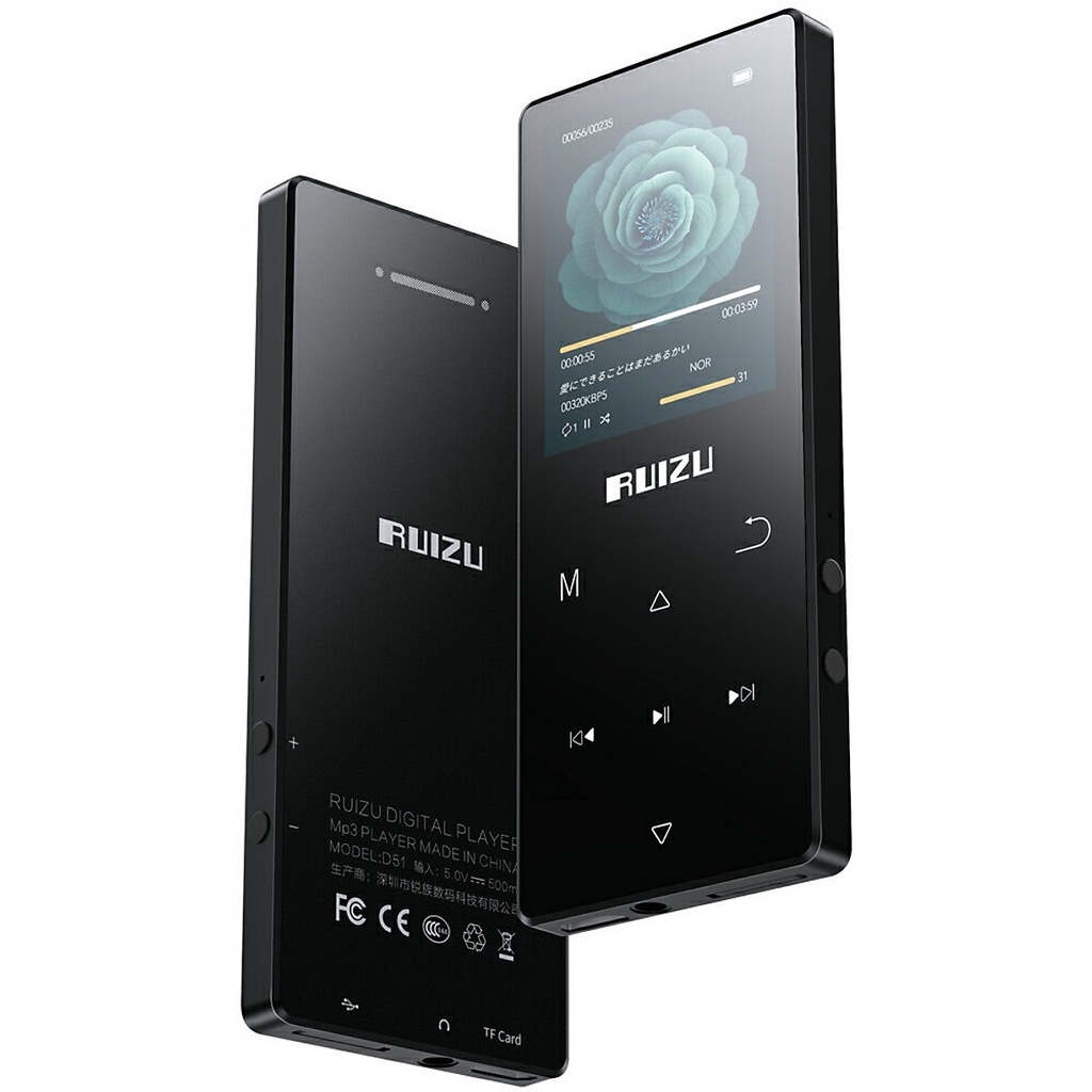 Máy Nghe Nhạc MP3 Lossless Bluetooth 5.1 Ruizu D51 Bộ Nhớ Trong 8GB
