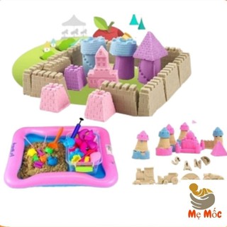 Đồ Chơi Cát Nặn Sinh Học Cát Động Lực Sinh Học An Toàn Cho Trẻ Em Đủ Bộ Khuôn+Bể+0.8kg Cát