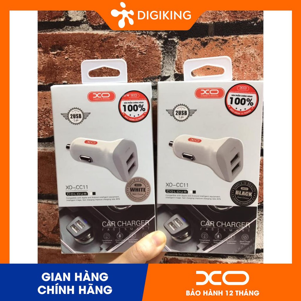 Sạc xe hơi 2 cổng XO - CC11