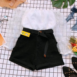 Set ulzzang lưới trắng tinh vi diệu