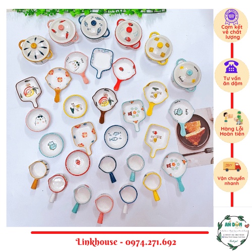 Bát sứ họa tiết siêu yêu Full Set cho bé mẫu độc quyền loại 1 dày dặn