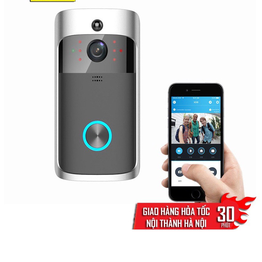 Chuông Cửa Thông Minh Không Dây WIFi , Doorbell 720P - Cao Cấp