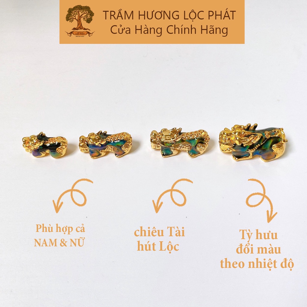 Charm Tỳ Hưu Đổi Màu Mạ Vàng Phối Vòng Tay Phụ Kiện Phối Vòng Xỏ Vòng Nam Nữ