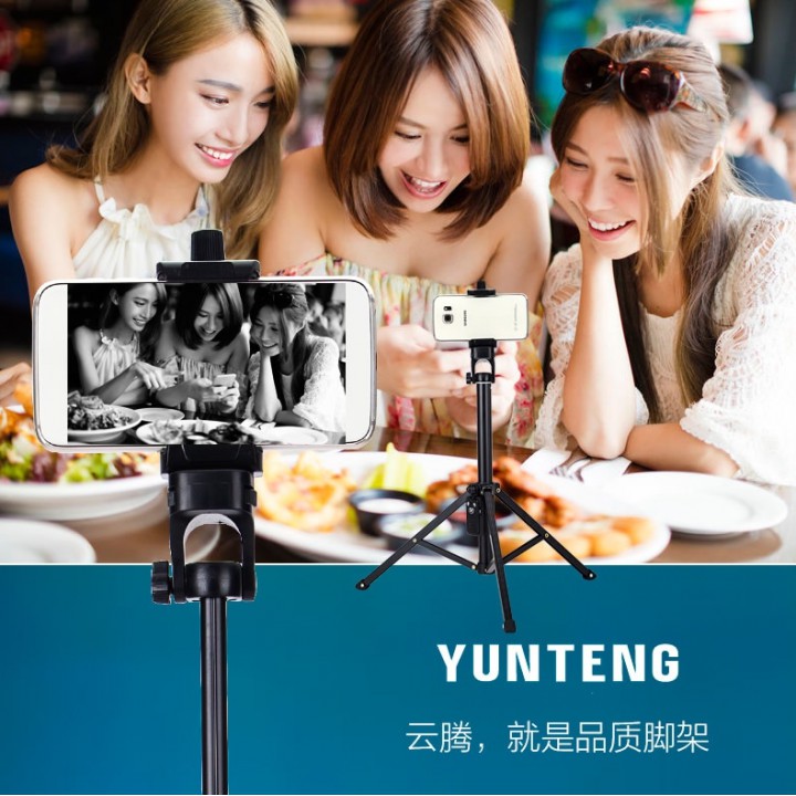 Gậy chụp ảnh Kết nối Bluetooth dòng Yunteng có Giá đỡ 3 chân (Dài 134cm) | WebRaoVat - webraovat.net.vn