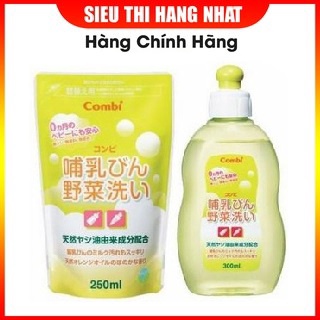 Nước rửa bình sữa và rau quả combi từ dầu cọ túi 250ML, chai 300ML chiết xuất tự nhiên, giúp làm sạch an toàn, hiệu quả