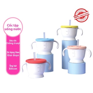 Cốc tập uống 3 giai đoạn kichilachi cho bé, có vạch chia 150ml