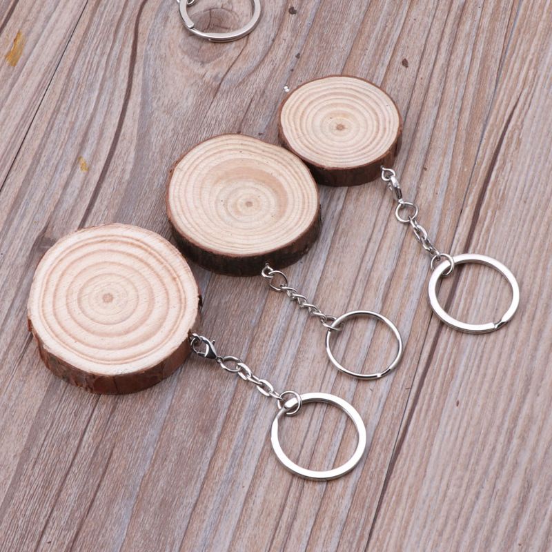 Set 10 Móc Khóa Hình Lát Tự Nhiên