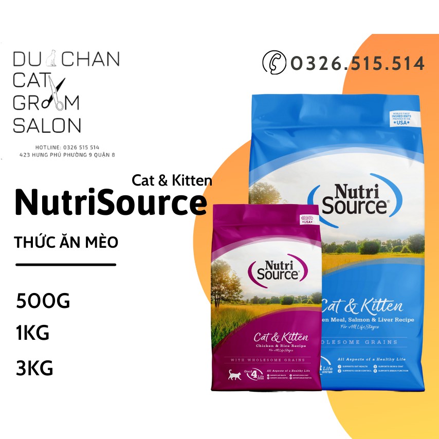  [Nutri Source] 500g - Thức Ăn Cao Cấp Cho Mèo USA