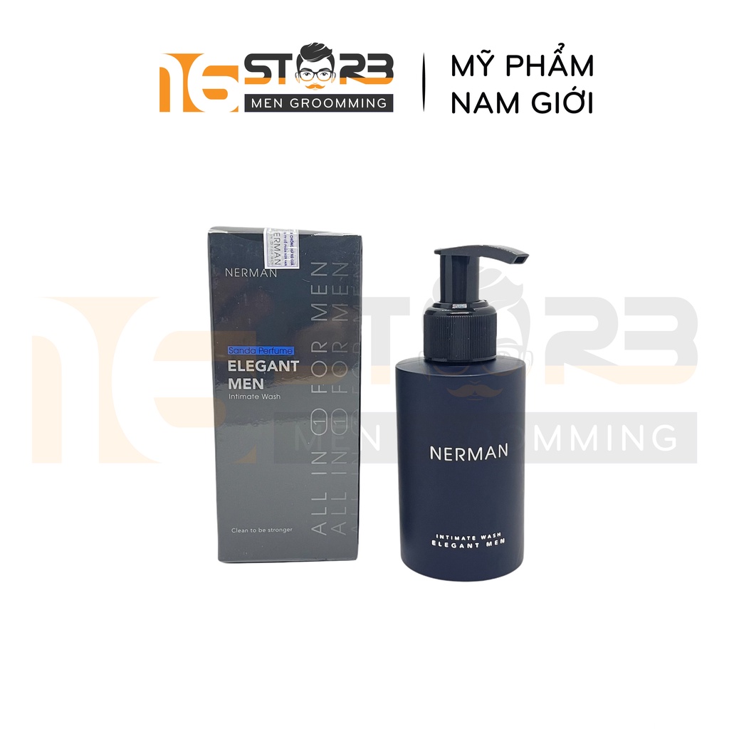 [Chính Hãng 100%] Dung dịch vệ sinh nam giới Nerman Elegant Men hương nước hoa cao cấp 100ml