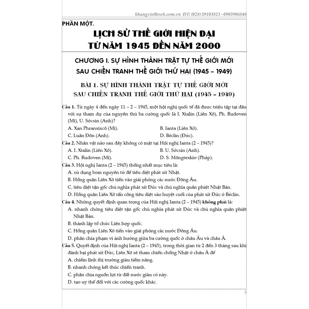 Sách Hướng Dẫn Ôn Tập Nhanh Hiệu Quả Câu Hỏi Và Bài Tập Trắc Nghiệm Lịch Sử 12