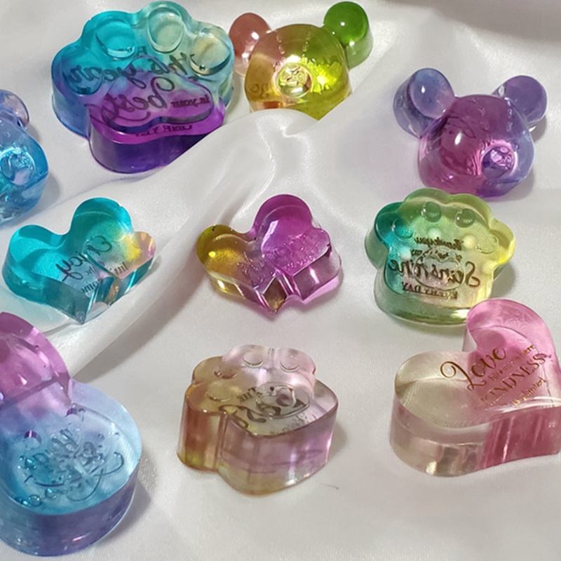 Timex Set 6 Tấm Sticker Resin Epoxy Uv Hình Mèo Dễ Thương Làm Trang Sức Thủ Công Diy