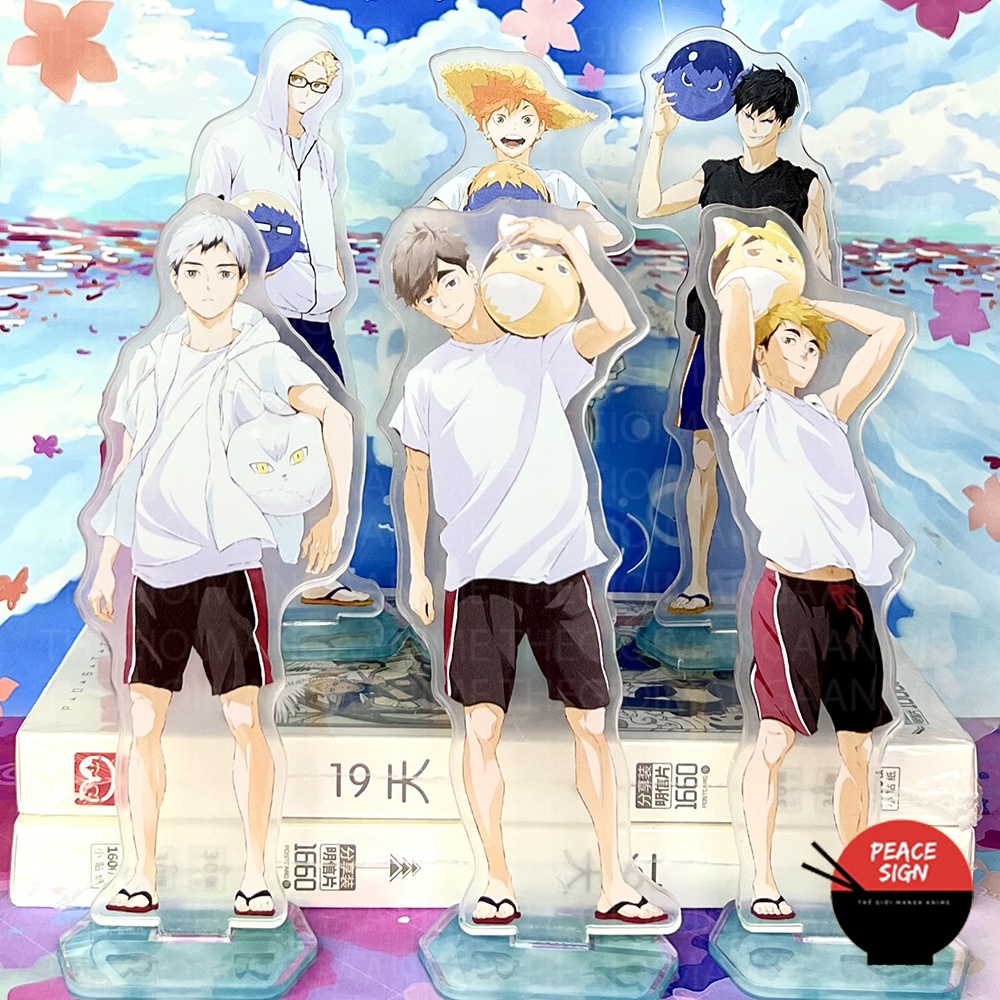 Mô Hình HAIKYUU!! ver MÙA HÈ ÔM THÚ standee VUA BÓNG CHUYỂN tượng acrylic anime mica chibi trang trí trưng bày