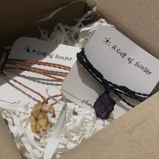 Vòng Macrame Amethyst / đá phong thủy