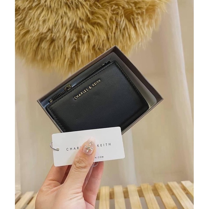 Ví Chữ CCC gấp mini da trơn fullbox