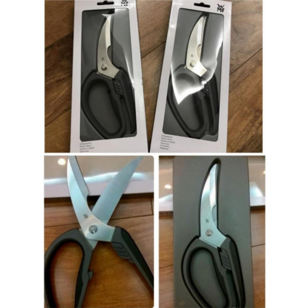 Kéo cắt thịt gà WMF 23cm trợ lực chất liệu thép không gỉ Hàng Đức