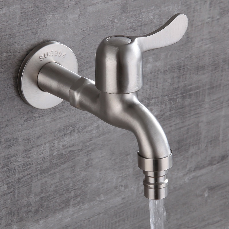 vòi máy giặt Inox 304-lõi vòi nước-xả rửa sàn Inox 304 - 2 mẫu tùy chọn