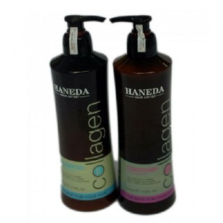 Cặp dầu gội và xả Haneda Collagen